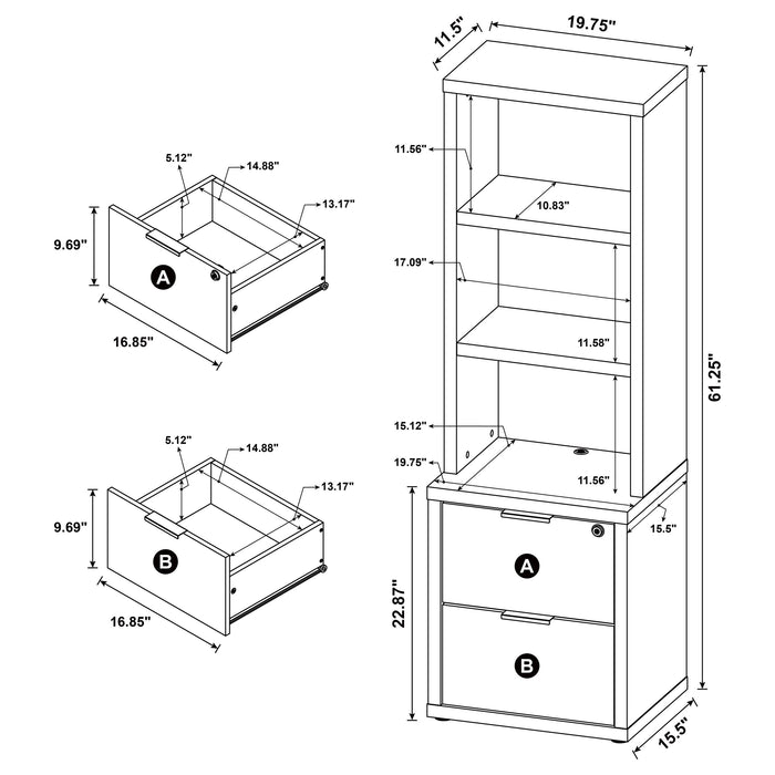Westpark Bookcase - Home Furniture And More (Brentwood, MD)