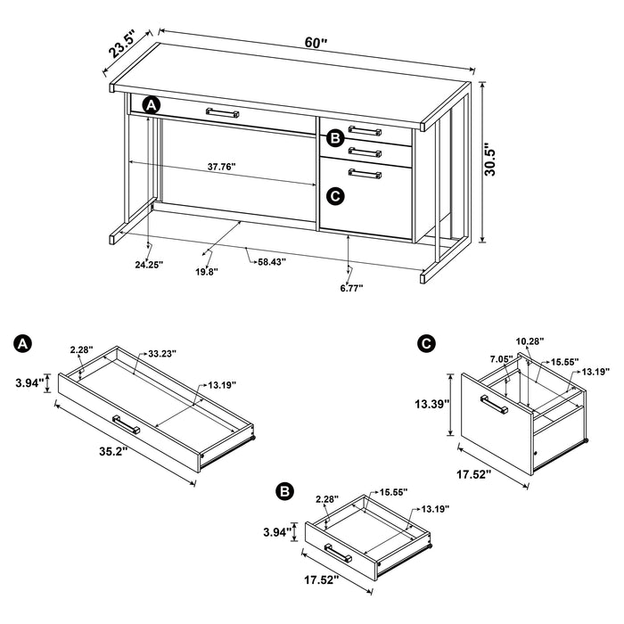 Loomis Computer Desk - Home Furniture And More (Brentwood, MD)