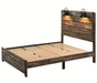 Carter Queen Platform Bed In Brown - Home Furniture And More (Brentwood, MD)