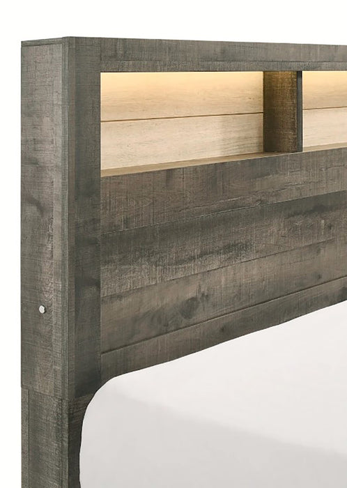 Rhett King Platform Bed In Gray - Home Furniture And More (Brentwood, MD)