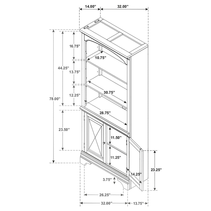 Hartshill Bookcase with Cabinet - Home Furniture And More (Brentwood, MD)