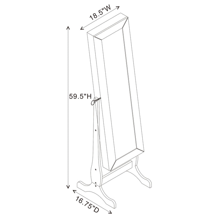 Batista Jewelry Cheval Mirror - Home Furniture And More (Brentwood, MD)