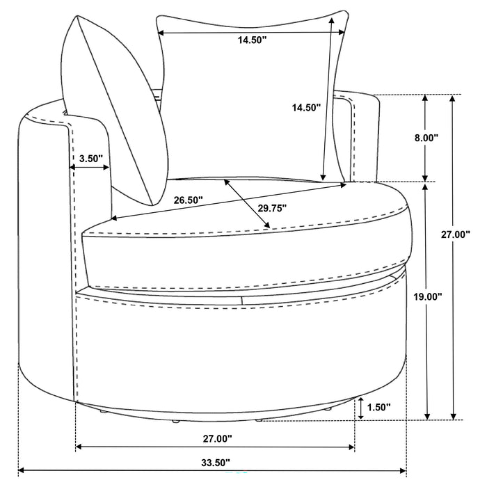 Debbie Swivel Accent Chair - Home Furniture And More (Brentwood, MD)