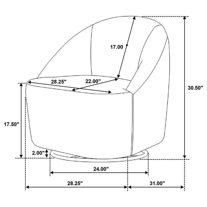 Leon Swivel Accent Chair - Home Furniture And More (Brentwood, MD)