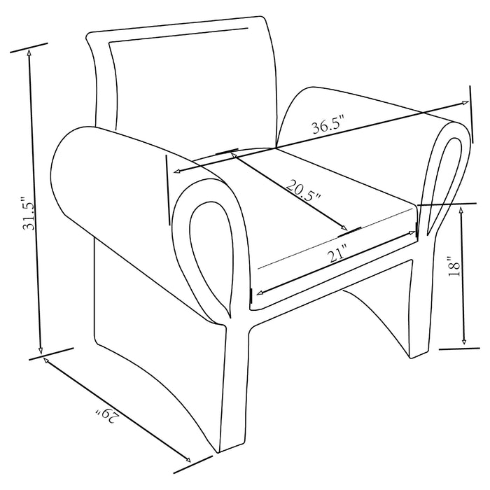 Liana Accent Chair - Home Furniture And More (Brentwood, MD)