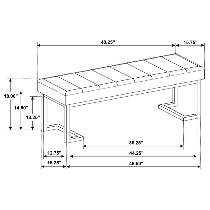 Mesa Accent Bench - Home Furniture And More (Brentwood, MD)