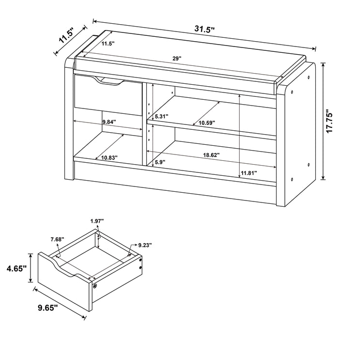 Arrington Storage Bench - Home Furniture And More (Brentwood, MD)