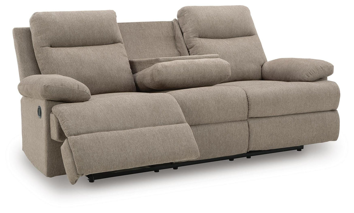 Side-Swipe Reclining Sofa with Drop Down Table - Home Furniture And More (Brentwood, MD)