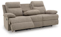 Side-Swipe Reclining Sofa with Drop Down Table - Home Furniture And More (Brentwood, MD)