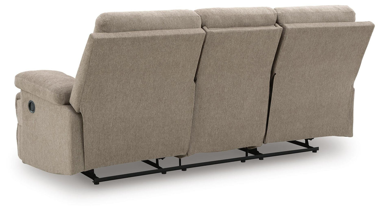 Side-Swipe Reclining Sofa with Drop Down Table - Home Furniture And More (Brentwood, MD)
