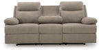 Side-Swipe Reclining Sofa with Drop Down Table - Home Furniture And More (Brentwood, MD)