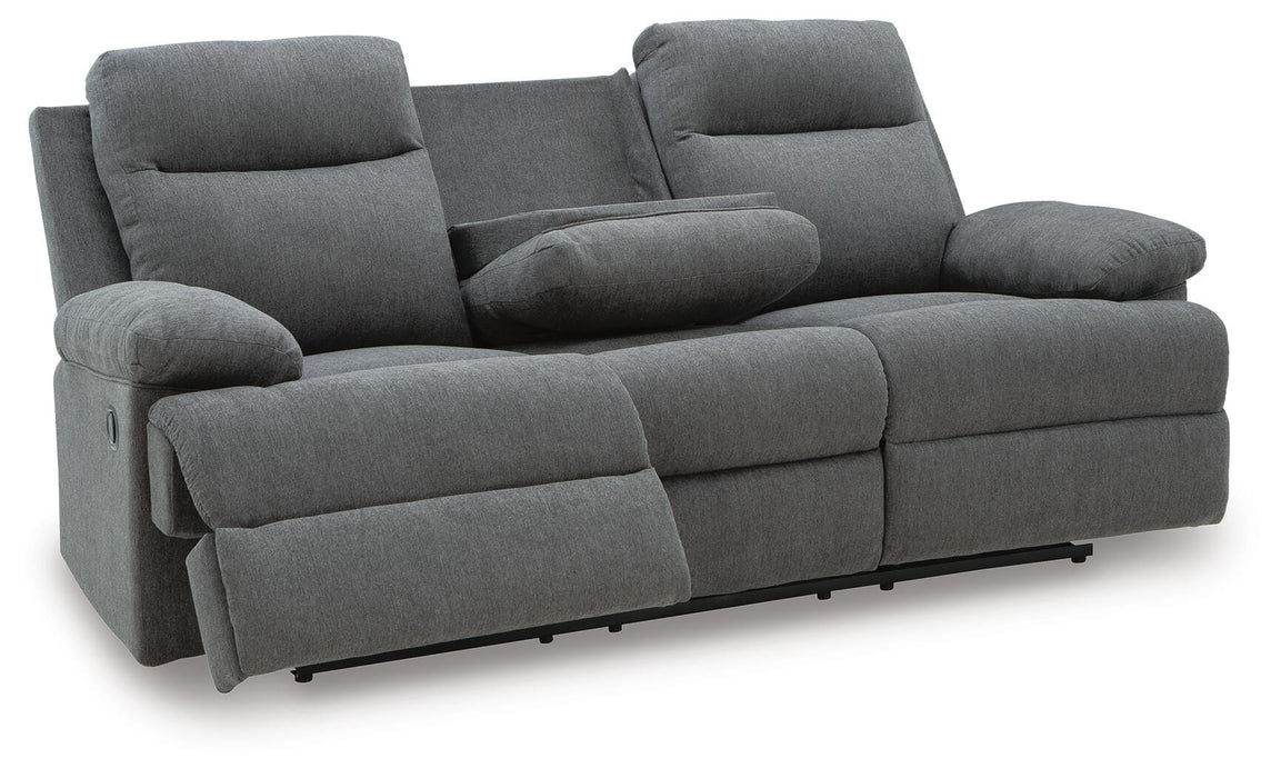 Side-Swipe Reclining Sofa with Drop Down Table - Home Furniture And More (Brentwood, MD)