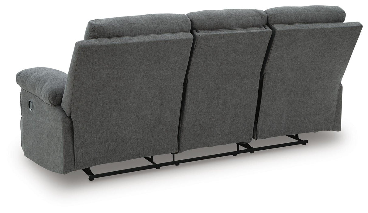 Side-Swipe Reclining Sofa with Drop Down Table - Home Furniture And More (Brentwood, MD)