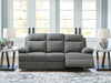 Side-Swipe Reclining Sofa with Drop Down Table - Home Furniture And More (Brentwood, MD)