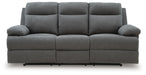 Side-Swipe Reclining Sofa with Drop Down Table - Home Furniture And More (Brentwood, MD)