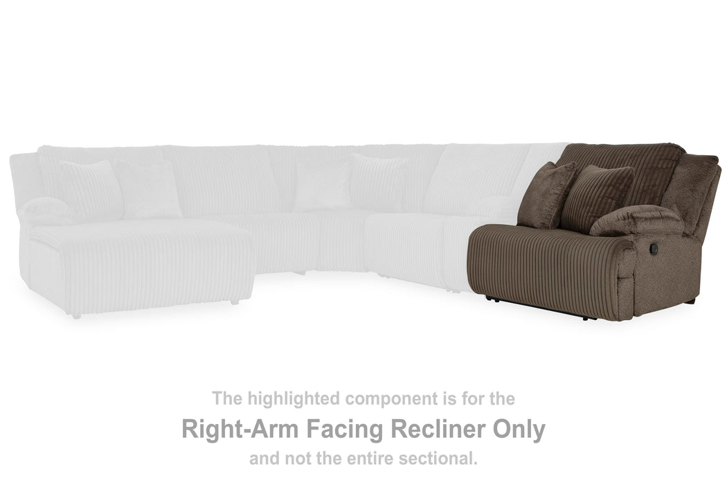 Top Tier Reclining Sectional with Chaise - Home Furniture And More (Brentwood, MD)