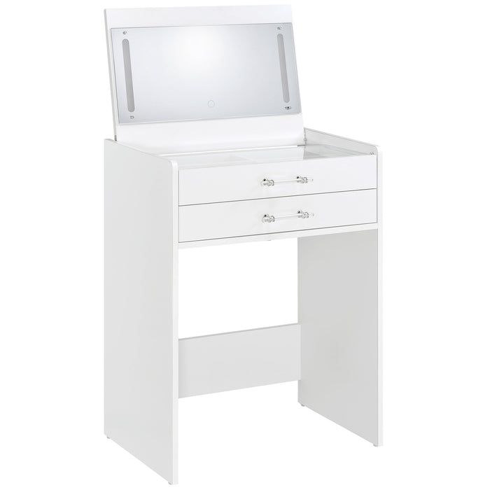 Danbury Makeup Vanity Table with LED Mirror and Stool - Home Furniture And More (Brentwood, MD)