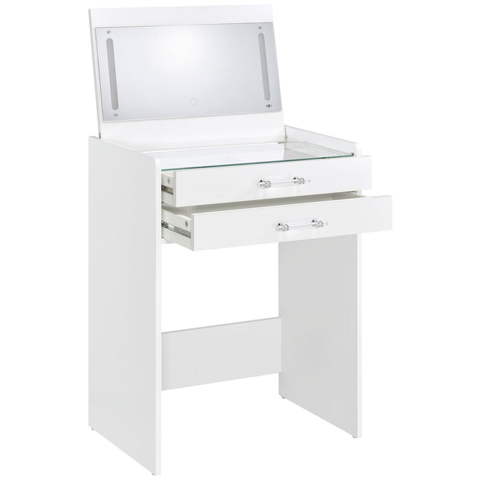 Danbury Makeup Vanity Table with LED Mirror and Stool - Home Furniture And More (Brentwood, MD)