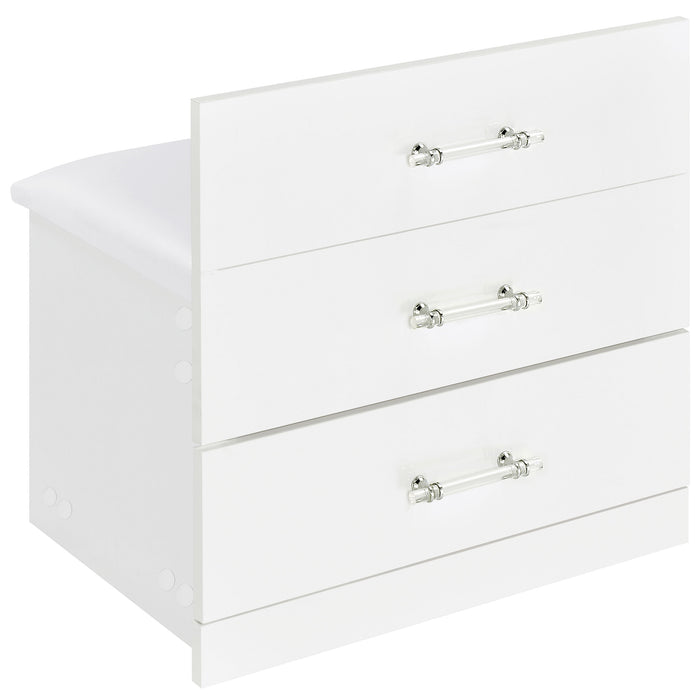 Danbury Makeup Vanity Table with LED Mirror and Stool - Home Furniture And More (Brentwood, MD)