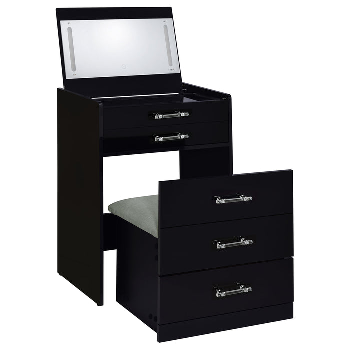 Danbury Makeup Vanity Table with LED Mirror and Stool - Home Furniture And More (Brentwood, MD)