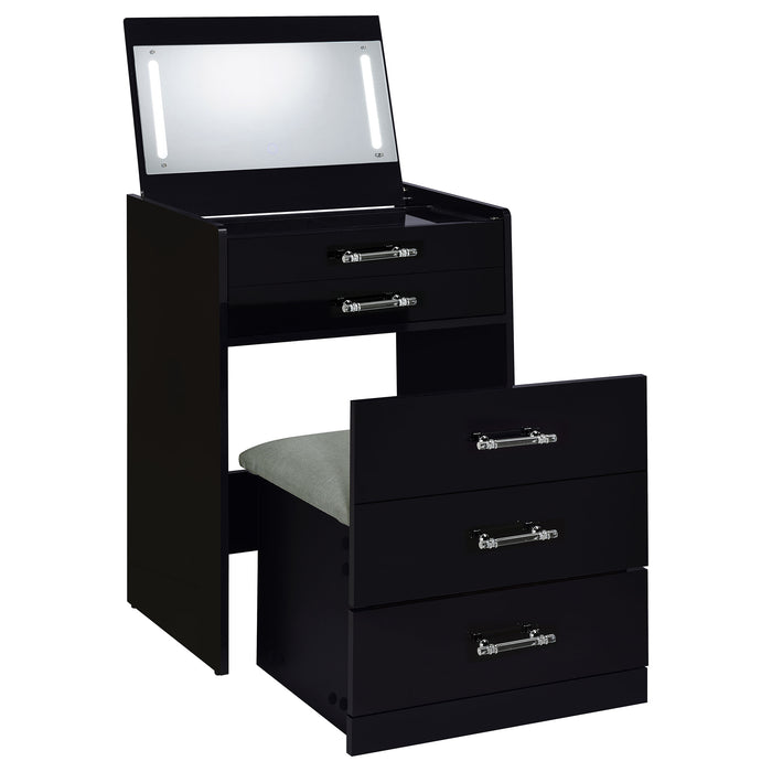 Danbury Makeup Vanity Table with LED Mirror and Stool - Home Furniture And More (Brentwood, MD)
