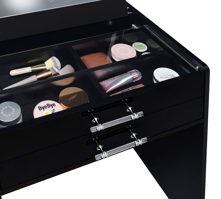 Danbury Makeup Vanity Table with LED Mirror and Stool - Home Furniture And More (Brentwood, MD)