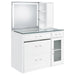Flora Makeup Vanity Table with LED Mirror and Stool - Home Furniture And More (Brentwood, MD)