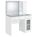 Flora Makeup Vanity Table with LED Mirror and Stool - Home Furniture And More (Brentwood, MD)