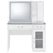 Flora Makeup Vanity Table with LED Mirror and Stool - Home Furniture And More (Brentwood, MD)