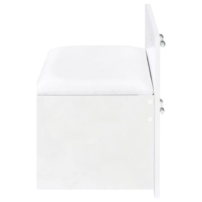Flora Makeup Vanity Table with LED Mirror and Stool - Home Furniture And More (Brentwood, MD)