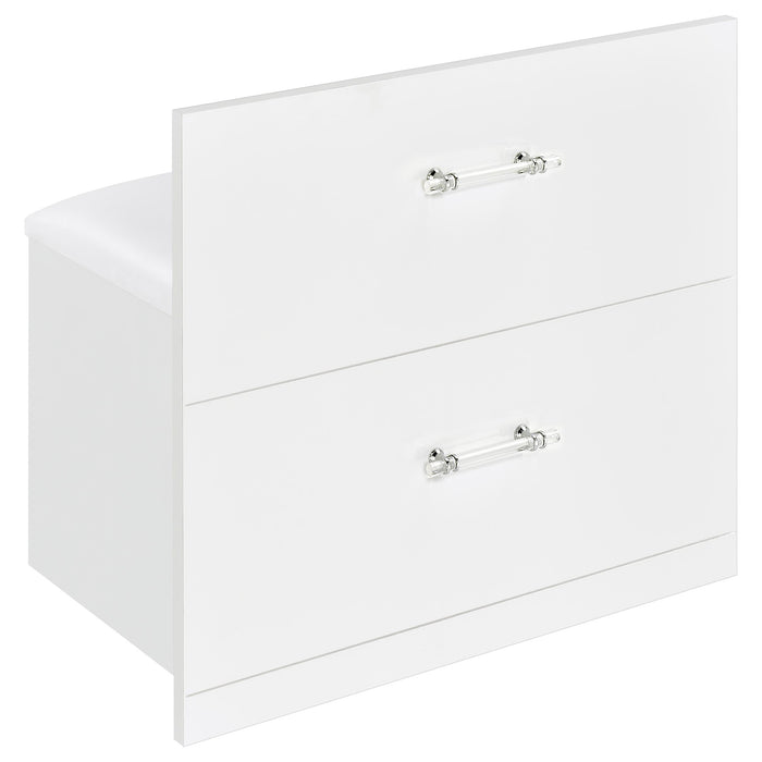 Flora Makeup Vanity Table with LED Mirror and Stool - Home Furniture And More (Brentwood, MD)