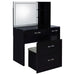 Flora Makeup Vanity Table with LED Mirror and Stool - Home Furniture And More (Brentwood, MD)