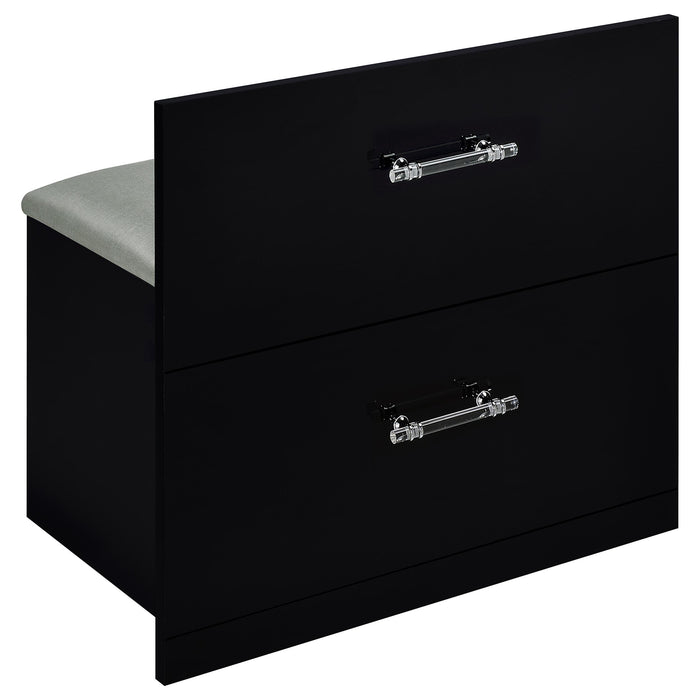 Flora Makeup Vanity Table with LED Mirror and Stool - Home Furniture And More (Brentwood, MD)