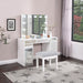 Regina Makeup Vanity Table with LED Mirror and Stool - Home Furniture And More (Brentwood, MD)