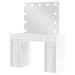 Regina Makeup Vanity Table with LED Mirror and Stool - Home Furniture And More (Brentwood, MD)
