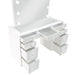 Regina Makeup Vanity Table with LED Mirror and Stool - Home Furniture And More (Brentwood, MD)