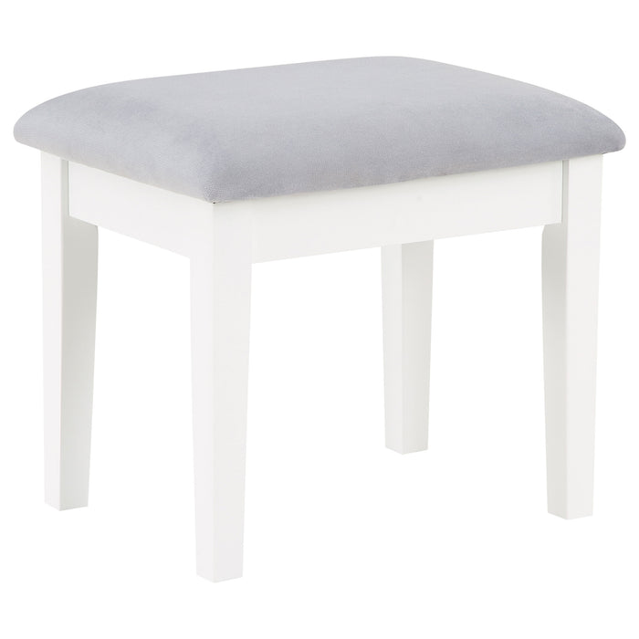 Regina Makeup Vanity Table with LED Mirror and Stool - Home Furniture And More (Brentwood, MD)