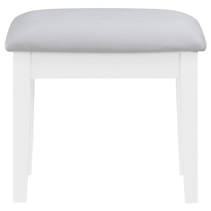 Regina Makeup Vanity Table with LED Mirror and Stool - Home Furniture And More (Brentwood, MD)