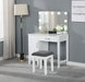 Elijah Makeup Vanity Table with LED Mirror and Stool - Home Furniture And More (Brentwood, MD)