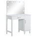 Elijah Makeup Vanity Table with LED Mirror and Stool - Home Furniture And More (Brentwood, MD)