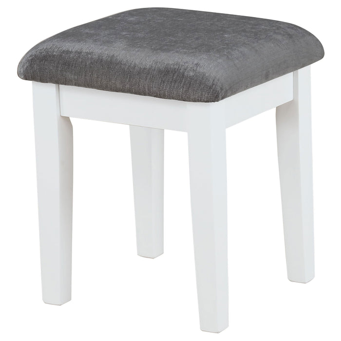 Elijah Makeup Vanity Table with LED Mirror and Stool - Home Furniture And More (Brentwood, MD)