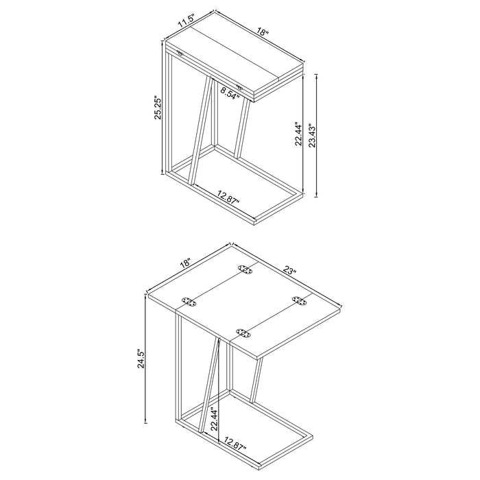 Carly Side Table - Home Furniture And More (Brentwood, MD)