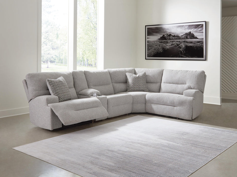 Acklen Place Power Reclining Sectional with Storage Console - Home Furniture And More (Brentwood, MD)