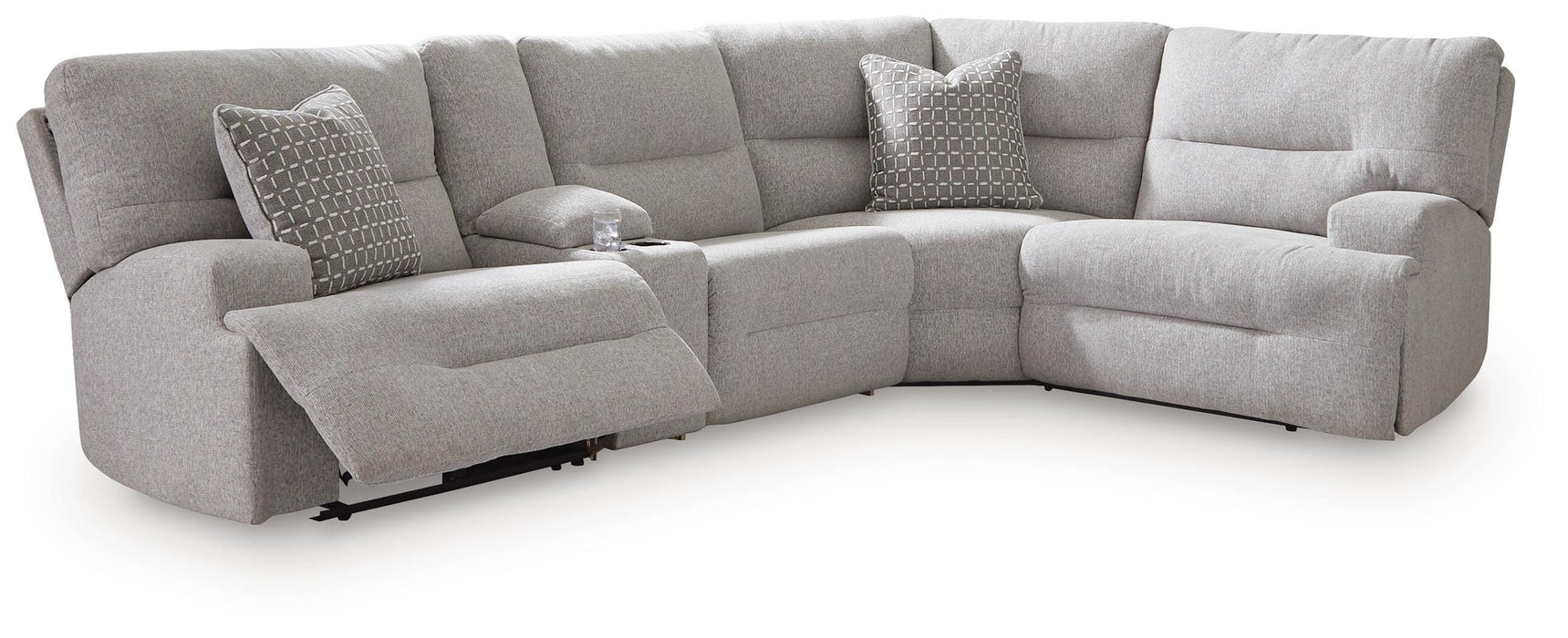 Acklen Place Power Reclining Sectional with Storage Console - Home Furniture And More (Brentwood, MD)