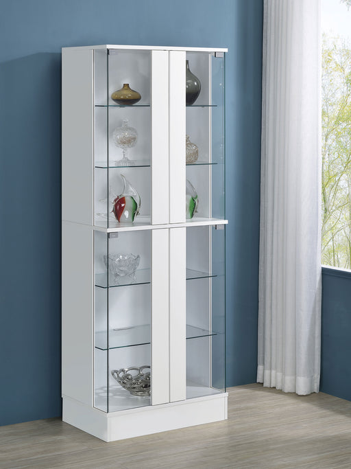 Cabra Curio Cabinet with LED Lighting - Home Furniture And More (Brentwood, MD)