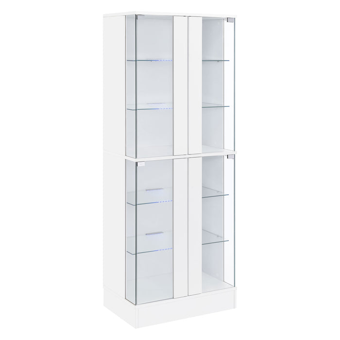 Cabra Curio Cabinet with LED Lighting - Home Furniture And More (Brentwood, MD)
