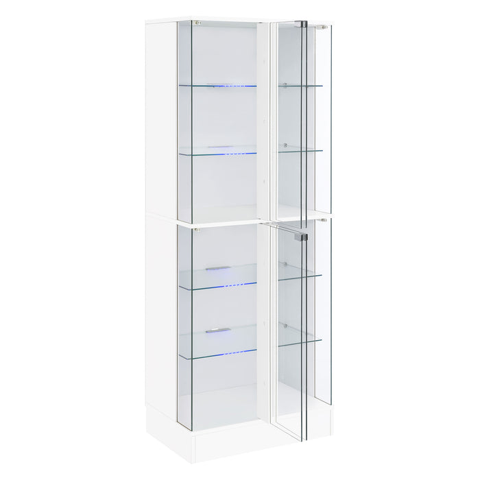 Cabra Curio Cabinet with LED Lighting - Home Furniture And More (Brentwood, MD)
