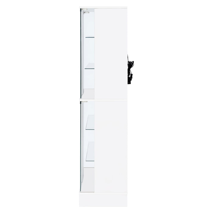 Cabra Curio Cabinet with LED Lighting - Home Furniture And More (Brentwood, MD)