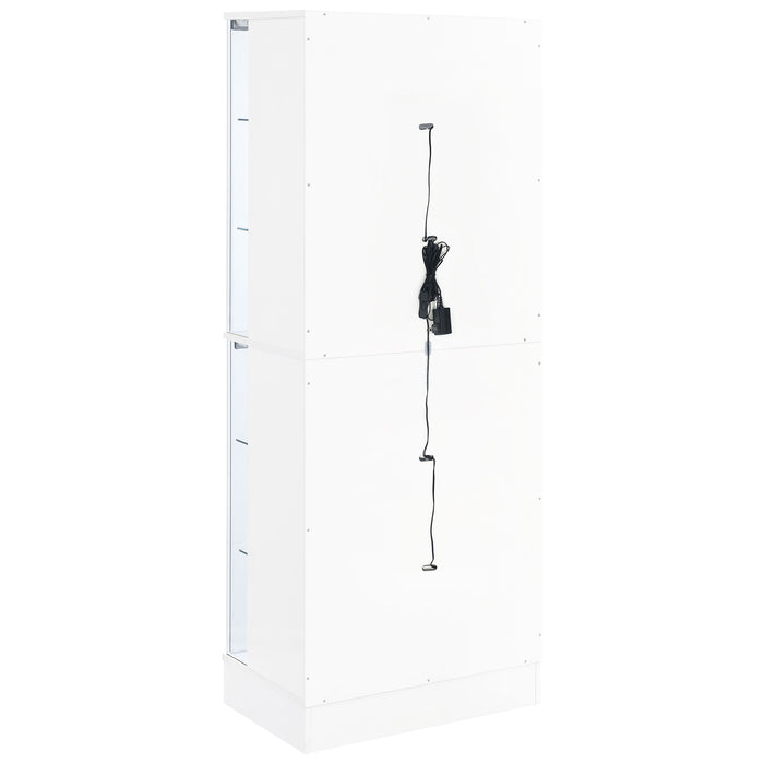 Cabra Curio Cabinet with LED Lighting - Home Furniture And More (Brentwood, MD)