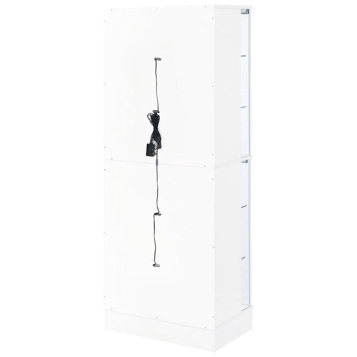 Cabra Curio Cabinet with LED Lighting - Home Furniture And More (Brentwood, MD)